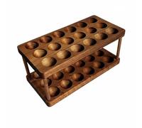 Fenteer Kitchen Egg Holder Wooden Egg Tray Rack Organizer With Precision Carved Slots Protects Fresh Eggs Suitable for family kitchens pantry racks
