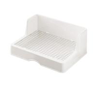 Fenteer Litter Box with Grid,Potty Toilet Corner Pet Pan Bedding Box for Small Animals Ferret Galesaur Chinchillas Guinea Pigs, Small Grid 16mm