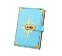 Fenteer Lockable Notebook with Built in Combination Lock and Strap Closure for Private Journaling and Daily Planning at School Office or Travel, Light Blue