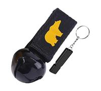 Fenteer Loud Bear Bell and Whistle, Deterrent Devices, Quick Silencing, to Scare Bears, Survival Bear Emergency Animals, Black