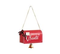 Fenteer Mailbox Christmas Tree Ornament,Letters to Santa,Mailbox Christmas Decoration Holiday Decor Cute Xmas Post Box for Party Gift, Red