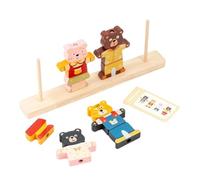 Fenteer Matching Toy Matching Shape Stacker Brain Training Mix and Match Outfits Early Education Stacking Blocks Bear Dress up Puzzle