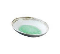 Fenteer Melamine Serving Plate Appetizer Platter Serving Dish Display Tray Easy to Serve and Carry Suitable for canteens cafeterias Casual eateries, Ns-8074 Green
