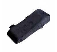 Fenteer Memory Foam Armrest Pad Curved Forearm Hook-and-Loop Straps Non-Slip Silicone Bottom Velvet Material Suitable for Office Desk Gaming Study, Black