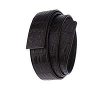 Fenteer Men Stylish Replacement Faux Leather Automatic Band Waist Strap Belts Waistband without Buckle, Coffee, as described