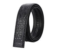 Fenteer Men's Automatic Ratchet Belt 120cm Replacement Waist Straps, without Buckle, Black