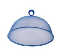 Fenteer Metal Mesh Food Cover Picnic Foods Umbrella Reusable Iron Food Tent Dome Screen Plates Cover for Utensils Home Dinner Plates, Blue