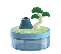 Fenteer Mini Humidifier Compact Desktop Humidifier With Soft Ambient Light Quiet Mist Auto Shutoff suitable for sleeping working meditation, Pine Forest