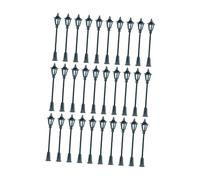 Fenteer Mini Street Light Models Model Railway Train Lamp Post 1:75 Model Building Railroad Lamppost Lighting for DIY Outdoor Pathway, 30pcs