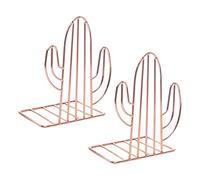 Fenteer Modern Ends Stopper er Bookshelf Book Support Organizer Desktop Decoration Video Games, Rose Gold