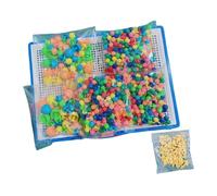 Fenteer Mushroom Peg Puzzle Wooden Pegs Interactive Sorting Toy Matching Board Game Kids Educational Toy, 832pcs
