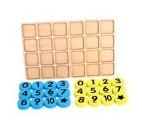 Fenteer Number Game Early Learning Fine Motor Skill Brain Teaser Wooden Gifts Board Game Educational Toy for Kids Children Boys Girls