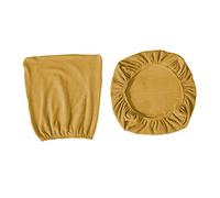 Fenteer Office Cover Stretch Jacquard Elastic Covers for Desk Computer Slipcover Stretchable, Yellow Set