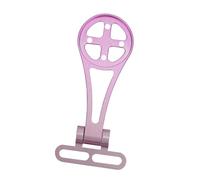 Fenteer Out Front Bike Computer Mount Bike Stopwatch Holder Adjustable Angle Compact Stem Mount Speed Meter Stand for Outdoor, Gradient Pink