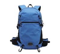 Fenteer Outdoor Hiking Pack Backpack Daypack Rucksack Bag With Front Zip Entry Stable Tall Shape Cushioned Straps Waist Belt Top Carry Handle Side Straps, Blue, Lake Blue