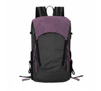 Fenteer Outdoor Hiking Pack Backpack Daypack Rucksack Bag With Padded Straps Breathable Mesh And Compression Straps In Nylon And Synthetic Leather Suitable, Purple, Purple, L