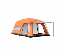 Fenteer Outdoor Waterproof Tent Tent Cabin Tent Shelter With Tall 2.1m Spacious Interior Easy Assembly Steel Frame Mesh Panels For Suitable for mountain, Array, Orange, Large 8-12 Person