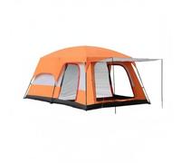 Fenteer Outdoor Waterproof Tent Tent Cabin Tent Shelter With Tall 2.1m Spacious Interior Easy Assembly Steel Frame Mesh Panels For Suitable for mountain, Array, Orange, Small 4-6 Person