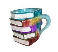 Fenteer Painted Book Mug Novelty Coffee Mug for Book Lovers for Readers Writers and Librarians, Style A