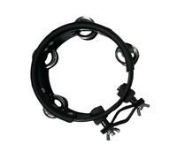 Fenteer Percussion Tambourine for Drum Set Professional Dance Party Practical Portable Compact Handheld Tambourine Musical Instrument, Black