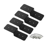Fenteer Pergola Bracket Deck Joist Tie Hardware with Screw, Post to Beam Support, Z Shaped Tie Plate for Shelving, Wood Beams , 4PCS
