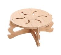 Fenteer Planter Stand, Flower Pot Holder, Bamboo Rustic Plant Display Stand Flower Pot Display Shelf, for Potted Plant Home Balcony, 20cmx20cmx10cm