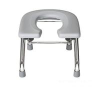 Fenteer Practical Squat Toilet Converter with Front Access Cutout Seat and Anti Slip Base Suitable for Home Outdoor Use and Overnight Guest Needs, Gray, 38CM