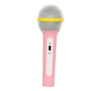 Fenteer Pretend Toy Pretend Singing Role Playing Decorative Activity Show Recording Stage Mics Toy for Halloween Christmas, Pink