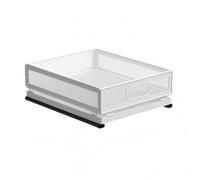 Fenteer Pull Out Storage Basket Mesh Drawer Organizer Rack With Open Layout Easy Reach Drawer Form Holder Strong Carbon Steel, Small Storage Basket 30cm Long With Slide Rail