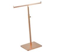 Fenteer Purse Display Stand Rack Props Organizer Storage Adjustable Closet Hanger Shelf Scarf Handbag Holder for Wig,Hat,Bracelet,Props,Jewelry,Rose gold,Height 38.5cm-64cm,Base 15cmx17cm