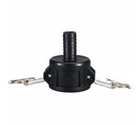 Fenteer Quick Coupling Valve Adapter Hose Connector Lever Coupling Fitting with Push to Attach Detach HDPE Engineering Suitable for Petroleum Transfer Chemical Transfer, 1 Inch