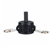 Fenteer Quick Coupling Valve Adapter Hose Connector Lever Coupling Fitting with Push to Attach Detach HDPE Engineering Suitable for Petroleum Transfer Chemical Transfer, 0.75 Inch