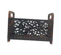 Fenteer Rack File Storage Basket File Holder Rustic Holder Mail Organizer for Books Newspapers Documents Mails Toys, Leaf