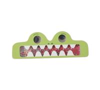 Fenteer Rainmaker Beaded Rain Shaker Sensory Toy Portable Rattle Shaker Learning Rain Sound Making Toy Early Education for Boys Girls, crocodile