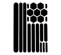 Fenteer Reflective Stickers Reflective Tape Easy to Install PVC Decor Warning Sticker Decals for Car Outdoor Gear Vehicles SUV Helmet, with Diamond Shape