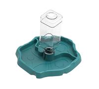 Fenteer Reptile Food Water Bowl Feeding Dish Sturdy Tortoise Accessories Automatic Feeders Waterer Dispenser Bottle for Horned Frogs, blue