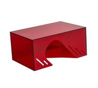 Fenteer Reptile Hideout Visible Small Animal Hideaway Red Hide Cave Terrarium Decor for Small Pet Leopard Gecko Tortoise Accessories, Style A