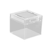 Fenteer Reptile Terrarium Carrier,Turtle Tank,Clear,Lightweight Container Reptile Feeding Box for Frog Turtle Tortoise Snake Crayfish, M