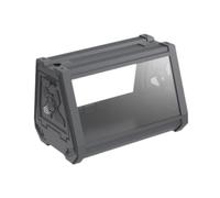 Fenteer Reptile Terrarium Clear Easy Feeding Desktop Pet Enclosure Habitat Cage with Ventilation for Iguana, gray 35x25.5x22cm