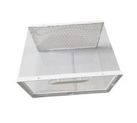 Fenteer Reptile Terrarium Transparent Reptiles Cage Tortoise Terrarium Clear Reptile Breeding Box Habitat Cage for Tortoise Terrapin, L