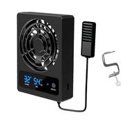 Fenteer Reptile Ventilation Fan with Humidity Control Accurate Powerful Noiseless Fan Thermometer and Humidity Gauge for Reptile Tank, Celsius