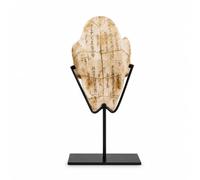 Fenteer Resin Decorative Artifact Resin Sculpture Decorative Plaque Tabletop Ornament Modern Interior Resin On Metal Pedestal Suitable for living room