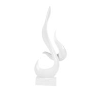 Fenteer Resin Minimalist Statue Figurines Abstract Ornament Sculpture Elegant Desk decor Statue Bookshelf Living Room Hotel Bar Decoration,White-10.5x5.5x23cm