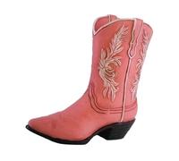 Fenteer Resin Vase Decorative Cowboy Cowgirl Boot Vase Modern Flower Pot Flower Arrangement for Shelf Cafe Home Decor Birthday Gifts, Pink