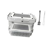 Fenteer Roach Feeding Box Clear Terrarium Habitat Container Portable Comfortable Mealworms Breeding Box for Raising Mealworms, Mesh 0.4mm