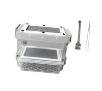 Fenteer Roach Feeding Box Stick Insect Enclosure Tank Clear Terrarium Habitat Container Portable Mealworms Breeding Box Insects Crickets Feeder Box for Raising Mealworms, Mesh 1.4mm