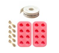 Fenteer Rose Soap Silicone Soap Set Craft Soap Making with Reusable Food Grade Material Suitable for DIY soap Making Party Favors Gift Giving Home Crafting, Rose Set