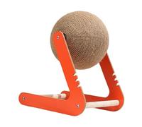 Fenteer Round Cat Scratcher Toy Scratching Ball Pet Climbing Toy Pet Supplies Furniture Protector Exercise Wheel for Apartment Patio, Orange and L