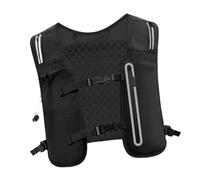 Fenteer Running Vest Running Backpack 4L Reflective Runner Rucksack Sports Bag Backpack for Riding Camping Cycling Climbing, Black