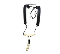 Fenteer Saxophone Harness Strap Double Shoulder Saxophone Strap Widened Professional Sax Shoulder for Baritone Beginners Adults, Black
